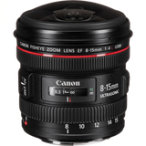 The EF 8-15mm f/4L Fisheye USM is a Canon L-series lens offering flexibility to a conventionally niche lens type. Capable of producing both circular…